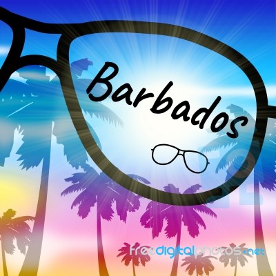 Barbados Vacation Indicates Caribbean Holiday And Leave Stock Image