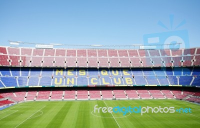 Barcelona Soccer Stadium Stock Photo