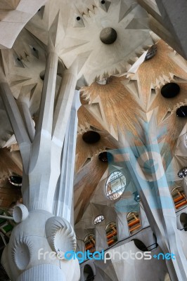 Barcelona, Spain/europe - June 1 : Detail From Gaudi's La Sagrad… Stock Photo