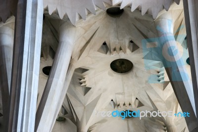 Barcelona, Spain/europe - June 1 : Detail From Gaudi's La Sagrad… Stock Photo