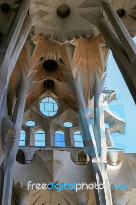 Barcelona, Spain/europe - June 1 : Detail From Gaudi's La Sagrad… Stock Photo