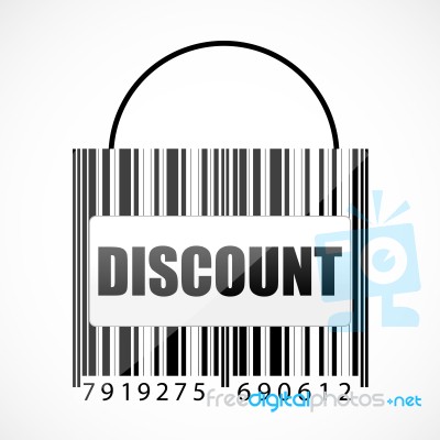 Barcode Discount Bag Stock Image