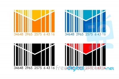 Barcode Letters Stock Image