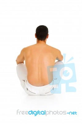 Bare Back Man Stock Photo