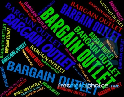 Bargain Outlet Represents Market Discount And Discounts Stock Image