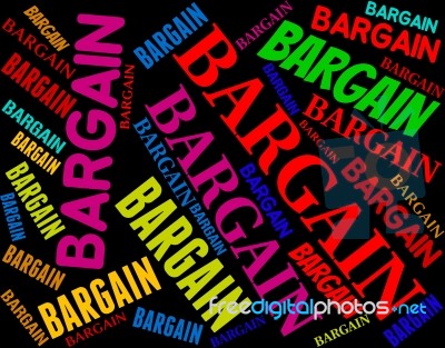 Bargain Word Represents Sale Text And Words Stock Image