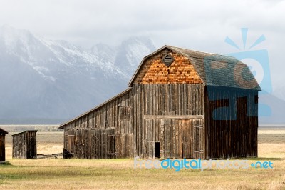 Barn At Mormon Row Stock Photo