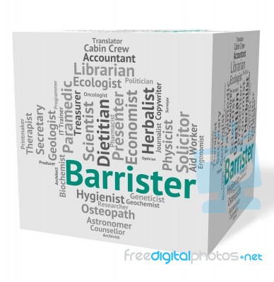 Barrister Job Representing Barristers Counselor And Employee Stock Image