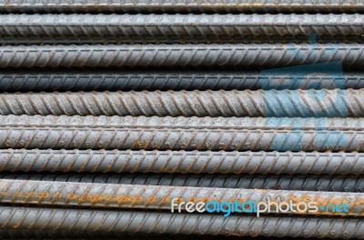 Bars Of Reinforced Steel Stock Photo