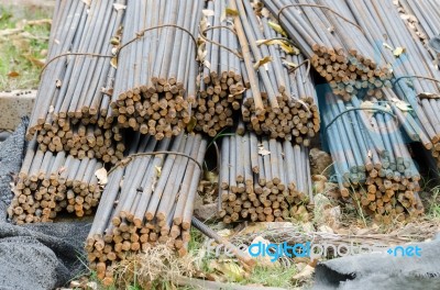 Bars Of Reinforced Steel Stock Photo