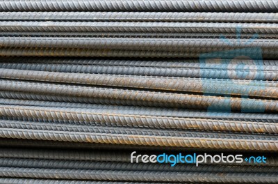 Bars Of Reinforced Steel Stock Photo