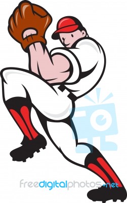 Baseball Pitcher Player Pitching Stock Image