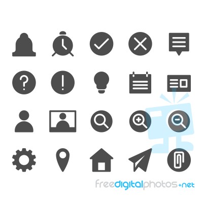 Basic Business, Internet Web Interface Filled Icon Style Stock Image