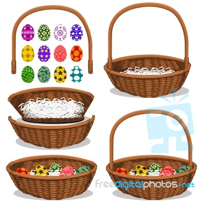 Basic Easter Basket Stock Image