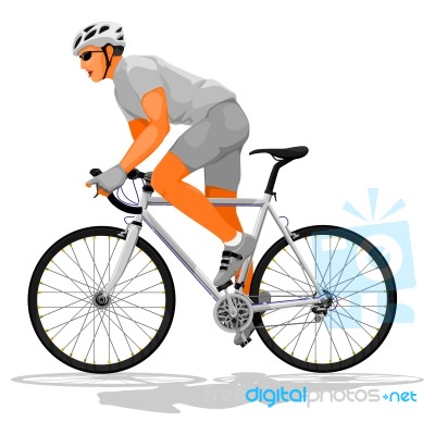 Basic Road Cyclist Stock Image