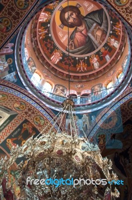 Basilica Agios Minas Stock Photo