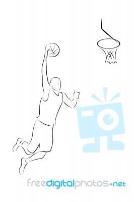 Basket Ball Player Stock Image