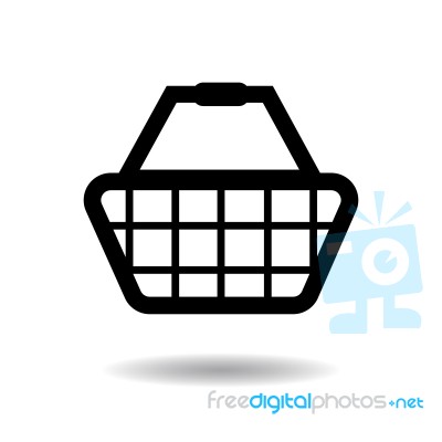 Basket Supermarket Icon  Illustration Eps10 On White Background Stock Image