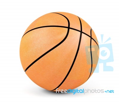 Basketball Ball Isolated On White Background Stock Image