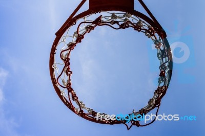 Basketball Hoop Stock Photo