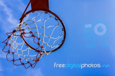 Basketball Hoop Stock Photo