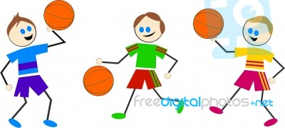 Basketball Kids Stock Image