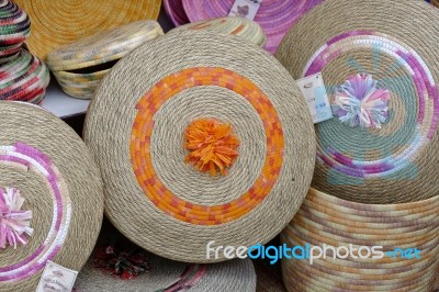 Baskets For Sale In Santa Teresa Gallura Sardinia Stock Photo