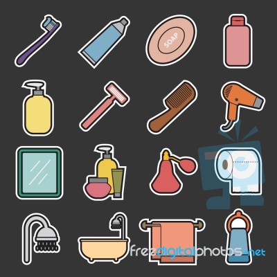 Bathroom Icon Stock Image