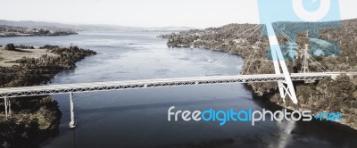 Batman Bridge By The Tamar River Near Sidmouth Stock Photo