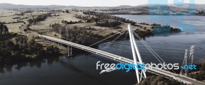 Batman Bridge By The Tamar River Near Sidmouth Stock Photo