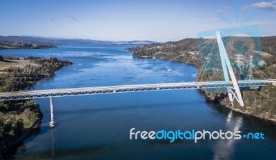 Batman Bridge By The Tamar River Near Sidmouth Stock Photo