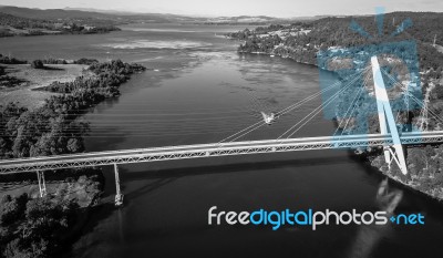 Batman Bridge By The Tamar River Near Sidmouth Stock Photo