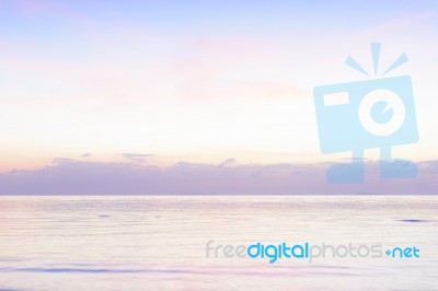 Beach And Sky Sunset Background,retro Effect Stock Photo