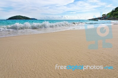 Beach And Waves At Similan National Park In Thailand Stock Photo