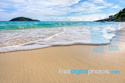 Beach And Waves At Similan National Park In Thailand Stock Photo