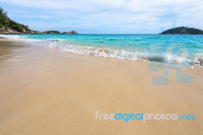 Beach And Waves At Similan National Park In Thailand Stock Photo