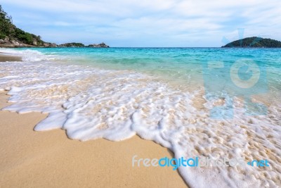 Beach And Waves At Similan National Park In Thailand Stock Photo