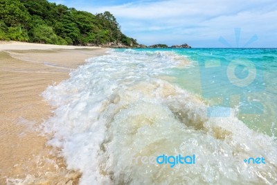 Beach And Waves At Similan National Park In Thailand Stock Photo