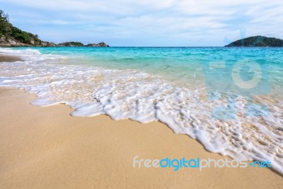 Beach And Waves At Similan National Park In Thailand Stock Photo