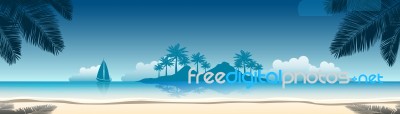 Beach Banner Stock Photo