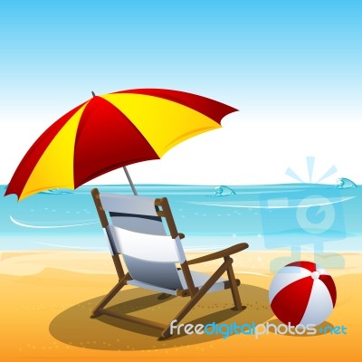 Beach Chair Stock Image