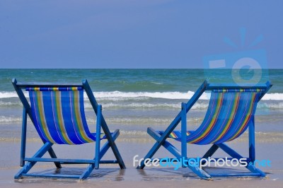 Beach Chairs Stock Photo