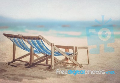 Beach Chairs Stock Photo