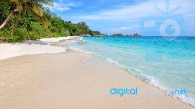 Beach In Summer Of Thailand Stock Photo