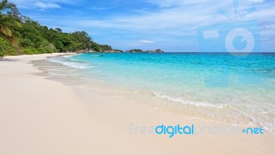 Beach In Summer Of Thailand Stock Photo