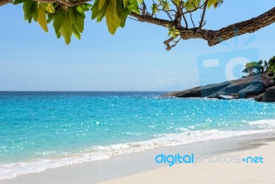 Beach In Summer Of Thailand Stock Photo