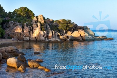 Beach Near Tanca Manna Cannigione Sardinia Stock Photo