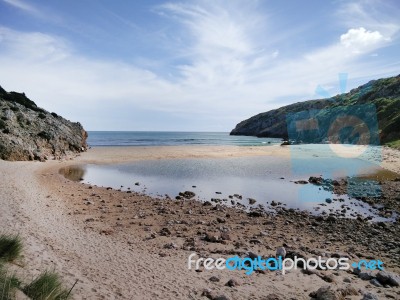 Beach Of Furnas In The Algarve Stock Photo