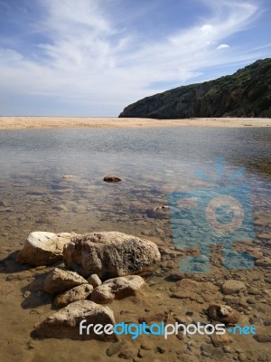 Beach Of Furnas In The Algarve Stock Photo