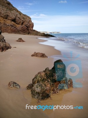 Beach Of Furnas In The Algarve Stock Photo